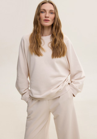 White sand three-thread sweatshirt